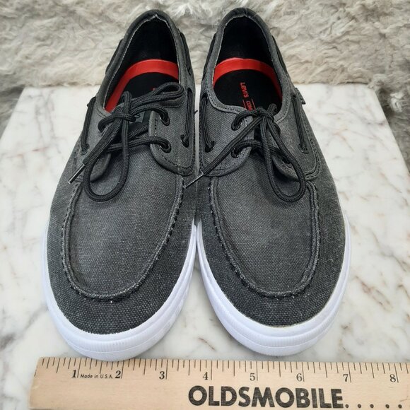 Levi’s 517341A48 Man's Black Charcoal Canvas Athletic Skater Shoes US 9 - Picture 2 of 7
